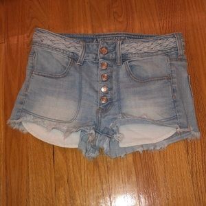 American Eagle High Rise Shortie Shorts